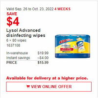 Lysol Advanced Disinfecting Wipes