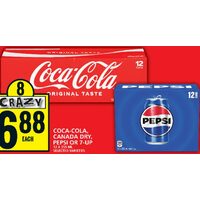Coca-Cola, Canada Dry, Pepsi or 7-Up