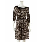 Taupe Print Blouson Dress - $24.99 ($61.01 Off)