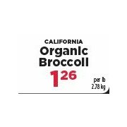 Organic Broccoli - $1.26/lb