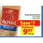 Royal Basmati Rice - $9.97 ($1.00 Off)