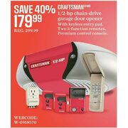 Craftsman/MD ½-HP Chain-driven Garage Door Opener - $179.99 (40% off)