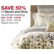All Steven and Chris Coordinate Bedding - From $19.99 (50% off)