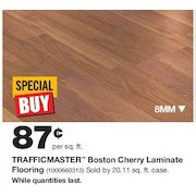 Home Depot Trafficmaster Boston Cherry Laminate Flooring