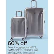 Selected Luggage By Heys, Samsonite, Delsey And Travel Pro - 60% off