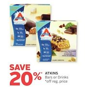 Atkin Bars or Drinks - 20% off