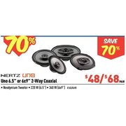 Hertz Uno 6.5" or 6x9" 2-Way Coaxial Speakers - From $48.00 (70% off)