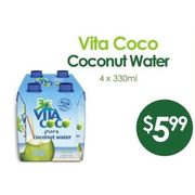 Vita Coco Coconut Water 4x330ml - $5.99