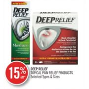 15% Off Deep Relief Topical Pain Relief Products
