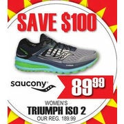 Saucony Women’s Triumph Iso 2 - $89.99 ($100.00 off)