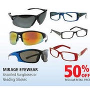 Mirage Eyewear Sunglasses or Reading Glasses - 50% off
