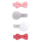 Carter's Size 0-6m 4-Pack Hair Clips With Bow & Pom Pom Detail in Pink/Ivory - $4.99 ($5.00 Off)