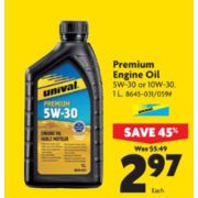 Unival Premium Engine Oil - $2.97 (45% Off)