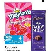 Cadbury Chocolate Bars/Maynards Bagged Candy - 2/$4.00