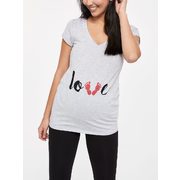Printed Short Sleeve Maternity T-shirt - $10.49 ($4.50 Off)