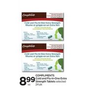 Compliments Cold and Flu-in-One Extra Strength Tablets - $8.99