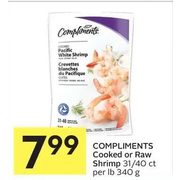 Compliments Cooked Or Raw Shrimp - $7.99
