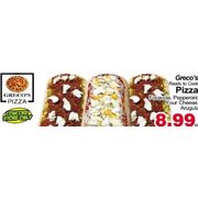 Greco's Pizza Focaccia, Pepperoni, Four Cheese, Arugula  - $8.99