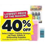 Paper Crafting Stamps, Ink Pads, Glitter & Embossing Supplies - 40% off