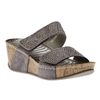 Delphine Grey Suede Rhinestone Platform Slide Sandal By Spring Step - $69.99 ($25.01 Off)