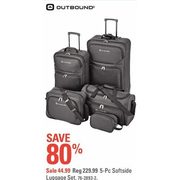 Outbound Softside Luggage Set - $44.99 (80% off)