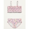 Printed Smocked Bandeau Bikini Swim Set For Girls - $17.97 ($12.02 Off)