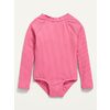 Long-Sleeve Tie-Back One-Piece Rashguard Swimsuit For Toddler Girls - $27.00 ($5.99 Off)