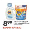 Tide Laundry Detergent Pods Or Liquid - $8.99 (Up to $6.50 off)