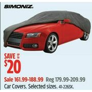 Simoniz Car Covers - $161.99-$188.99 (Up to $20.00 off)
