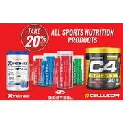 Xtend, Biosteel, Cellucor All Spots Nutrition Products - 20% off