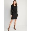 Fitted Rib-Knit Tie-Belt Long-Sleeve Mini Polo Dress For Women - $49.00 ($5.99 Off)