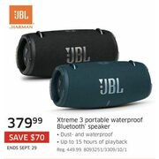 Jbl Xtreme 3 Portable Waterproof Bluetooth Speaker - $379.99 ($70.00 off)