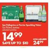 San Pellegrino Or Perrier Sparkling Water - $14.99 (Up to $10.00 off)