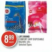 Life Brand Comfort Grip Disposable Razors - $8.99