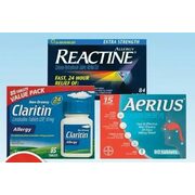 Aerius, Claritin Or Reactine Extra Strength Allergy Tablets - $43.99