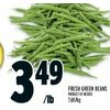 Fresh Green Beans  - $3.49/lb