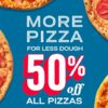 Domino's Pizza: Take 50% Off Regular Price Pizzas Through October 1