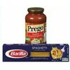 Barilla Pasta Or Prego Pasta Sauce  - $2.49